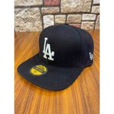 Hamze La Los Angeles Nakış Hip Hop Snapback Rapper Cap Şapka - 58 cm - Siyah - Beyaz