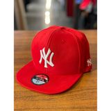Hamze Ny Yankees Nakışlı Hip Hop Snapback Rapper Basket Cap Şapka - 58 cm - 620-Kırmızı