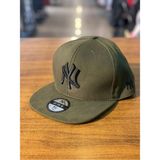 Hamze Ny Yankees Nakışlı Hip Hop Snapback Rapper Basket Cap Şapka - 58 cm - Haki