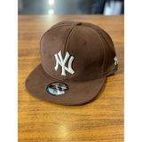 Hamze Ny Yankees Nakışlı Hip Hop Snapback Rapper Basket Cap Şapka - 58 cm - Kahverengi