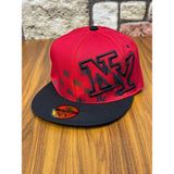 Hamze Ny Yankees New York Hip Hop Snapback Rapper Şapka Cap - 56 - 57 cm - Kırmızı