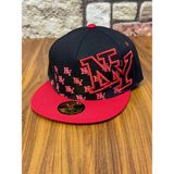Hamze Ny Yankees New York Hip Hop Snapback Rapper Şapka Cap - 56 - 57 cm - Siyah