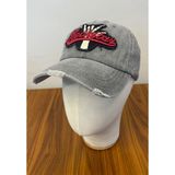Hamze Yıkamalı Vintage Eskitme Rockstar Nakış Cap Şapka - Standart - Gri