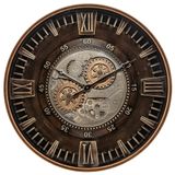HAN CLOCK, Metal Çarklı Duvar Saati 60cm (Bakır)