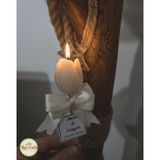 Han Crafts 10 Adet Kişiye Özel Hediyelik Kokulu Lale Mum Doğum, Düğün, Nişan, Kına, Mevlüt, Baby Shower Hediyeliği - Krem