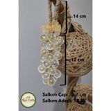 Han Crafts Dekoratif Şeffaf Üzüm Salkım Sabun Nar Çiçeği Kokulu Gümüş ve Altın Detaylı