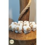 Han Crafts Hediyelik Süslemeli Kokulu Bubble Mum Nikah, Düğün, Kına, Doğum, Baby Shower Hediyeliği - Beyaz - 10 Adet