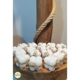Han Crafts Hediyelik Süslemeli Kokulu Bubble Mum Nikah, Düğün, Kına, Doğum, Baby Shower Hediyeliği - Beyaz - 20 Adet