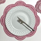 Han Deco Pembe Pötikare Amerikan Servis ve Bardak Altlığı - 35 x 35