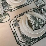 Han Deco Yeşil Vintage Amerikan Servis %100 Duck Keten Premium Kumaş - 30 x 40