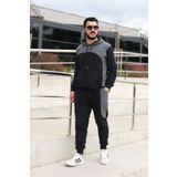 han elegant 2ip kumaş rahat kesim cepli ve paçası lastikli erkek eşofman takımı