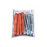 Han-Er Ticaret Klima Dış Ünite Ayağı Montaj - Mantolama Vida + Dübel Seti | 12mm × 120mm | 10’lu Paket