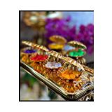 Han metal Kalteli gold kaplamalı 6 Lı Lokumluk Makaronluk Kahve Yanı Sunumluk