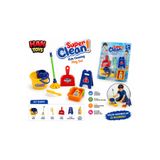 Han toys Super Clean Çocuk Temizlik Seti – Kovalı Mop, Faraş, Fırça ve Temizlik Aksesuarları – Eğitici Rol Yapma Oyuncağı