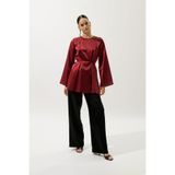 HANA ORGANZE BLUZ BORDO