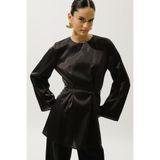 HANA ORGANZE BLUZ SİYAH