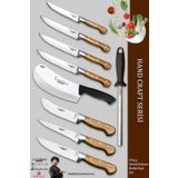 Hand Craft Pro Serisi Mutfak Bıçak Seti 9 Parça Et Ekmek Sebze Salata Börek Bıçağı (MFP-386)