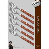 Hand Craft Serisi Mutfak Bıçak Çatal Seti 6 Parça Steak Et Kahvaltı Yemek Çatalı ( Mft-865)