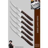Hand Craft Serisi Setak Et Bıçağı 6 Lı Mutfak Bıçak Restoran Et Steak Bıçak (Mtf-058)