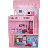 Hand Craft Toys Ahşap Oyun Evi Renkli Kız Çocuklar İçin Eğlenceli Ahşap Oyun Seti