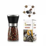 Hand Grınder Küçük Cam Hazneli - Pls.kapaklı - Krom Belli Tuz - Baharat Öğütücü Bx40