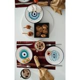 Hand Made Nazar Boncuklu 6’li Özel Tasarım Stackable Pasta Tabağı Seti