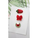 Hand Mother's Since 2024 Bebek Tokası El Emeği Karma 3'lü Klips Saçsız Bebek Tokası Handmade Bebek Hediyelik