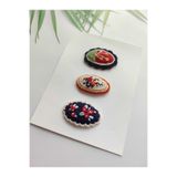 Hand Mother's Since 2024 Minik Sanat Eseri Handmade 3'lü Saçsız Bebek Tokası Sip and See Saç Aksesuarları