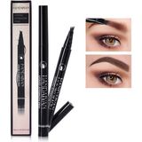 Handaiyan Microblading Kalıcı Likit Kaş Kalemi Çatal Uçlu (1,6ml) Koyu Kahve