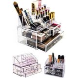 Handanca 3 Çekmeceli Makyaj Düzenleyici Organizer Set - Ahşap - Bej - Siyah