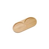 handanca Bambu Yağdanlık Standı Doğal Ahşap 2 Bölmeli Yağdanlık Altı 24 X 12