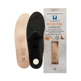 Handarte ® Medikal Ortotik Deri Tabanlık – İçe Basma/Düz Taban/Topuk Dikeni Desteği, Koku Önleyici,