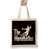 Handballer Handball Player Ball Sports Team Coach Trainer Bez Çanta Uzun Saplı - Açık Bej - 40 X 40