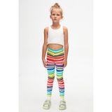 Handdrawn Stripe Kız Çocuk Desenli Yazlık Tayt