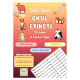 Handeto Kraft 72 Adet Hayvan Temalı Kişiye Özel Okul Etiketi İsim Yazılabilen Etiket Kalem Defter İsimli Etiket n2