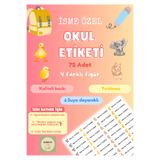 Handeto Kraft 72 Adet Hayvan Temalı Kişiye Özel Okul Etiketi İsim Yazılabilen Etiket Kalem Defter İsimli Etiket