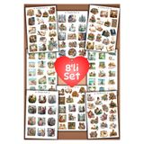 Handeto Kraft 8'li Kitap Temalı Sticker Kitap Okumak Temalı çıkartma Kitap Sticker bullet journal etiket stikır