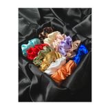 Handmade 4+1 Karışık Renk ve Desen Lastikli Scrunchies Tokalar (Hediyelik-Düğünlük-Kınalık-Nişanlık)