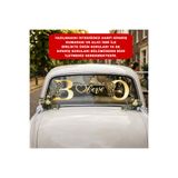Handmade GOLD Kişiye Özel 2 Adet Baş Harf Ve Love Yazısı Gelin Arabası Cam Süsü Seti