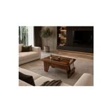 Handmade Modern Orta Sehpa Ahşap Dikdörtgen Sehpa Fonksiyonel Raflı Orta Sehpa Salon & Ofis & Otel Uyumlu