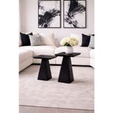 Handmade Modern Zigon Sehpa Seti 2’Li – Siyah Ahşap Sehpa Seti – Salon & Oturma Odası Dekoratif Sehpa