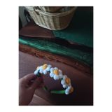 Handmade Papatya Örgü Taç