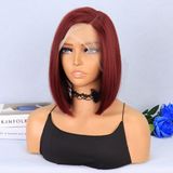 Handmade Tam Peruk Yeni Nesil Fiber Isıya Dayanıklı Nefes Alabilen Baby Taban - Kızıl