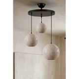 Handmade Wabi Sabi 3'lü Karbon Beton Avize - Orien