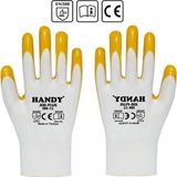 Handy Hn-15 Nitril Kaplama Iş Eldiveni Sanayi Inşaat Usta Eldiven 10/xl 1 Çift - Sarı