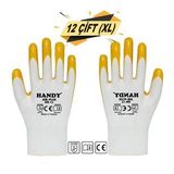 Handy HN-15 Nitril Kaplama İş Eldiveni Sanayi İnşaat Usta Eldiven 10/XL (12 ÇİFT