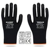 Handy HN-99 Nitril Kaplama Siyah No: 10/XL Sanayi Usta Eldiveni Koruyucu Eldiven