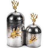 Handygoo Silver Spice Box Bakır Baharatlık Seti - Gri - 100 ml
