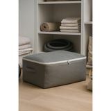 Handyol 4 Adet Büyük Boy Bazaaltı Kalın Kumaş Hurç Kazak Yastık Çok Amaçlı Yorgan Hurcu 64X45X20CM - Gri - 4'lü