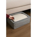 Handyol 4 Adet Pencereli Çelik Destekli Büyük Boy Hurç Baza Altı Çok Amaçlı Organizer 66X46X20 cm - Gri